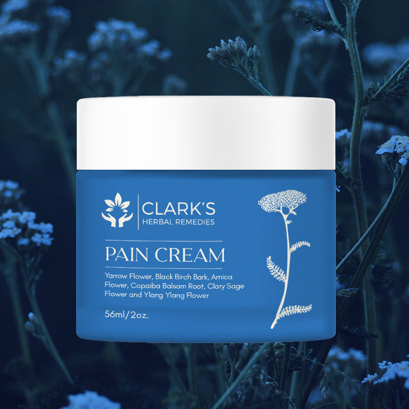 Elegant and minimalistic skincare jar packaging design with soothing blue tones.